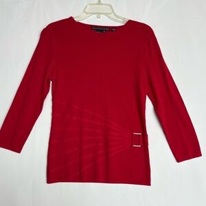 Ziani Couture Red Long Sleeve Top